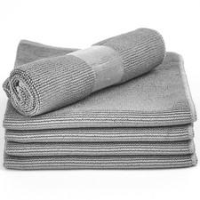 Hudson Hi-Fi Anti Static Microfiber Record Cleaning Cloth - 5 pk 5 Pack, Grey