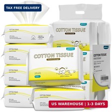 100 Cotton Dry Wipes, USDA Certified Baby Wipes, Soft Gentle, Hypoalle