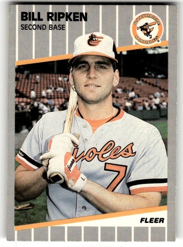 1989 Fleer Bill Ripken Black box on knob #616e