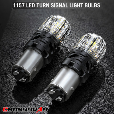 For GMC Sierra 1500 1999-2013 1157 White Amber Switchback LED Turn Signal Light