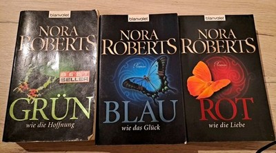 Nora ROBERTS Grün Blau Rot 3 Bücher