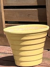 Vintage Bauer Pottery Yellow Stepped Flower Pot Planter #8 Step 8” H x 10" W