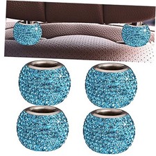 4 Pack Car Headrest Collars  Car Head Rest Collars Rings Decor Bling Lake blue