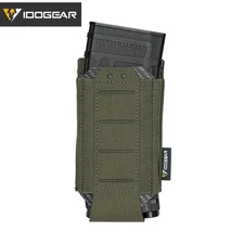 IDOGEAR Tactical Single Mag Pouch Open-Top MOLLE Magazine Pouch Elastic Hunting