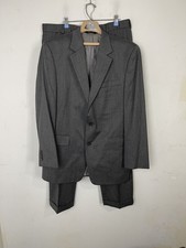 Jos A Bank Mens Suit 43 Gray Wool Signature Collection Blazer Pants 38 Wedding