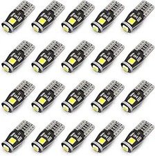 20x T10 Wedge 194 168 2825 W5W LED Bulbs, Super Bright 3-3030 Chipset, CAN-Bus E