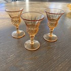 3 Martinsville Lady Astor Light Amber Wine Cordials Glasses Discontinued 4.25” T — photo 1