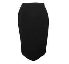 MaxMara Black Wool Pencil Skirt 38 26809121