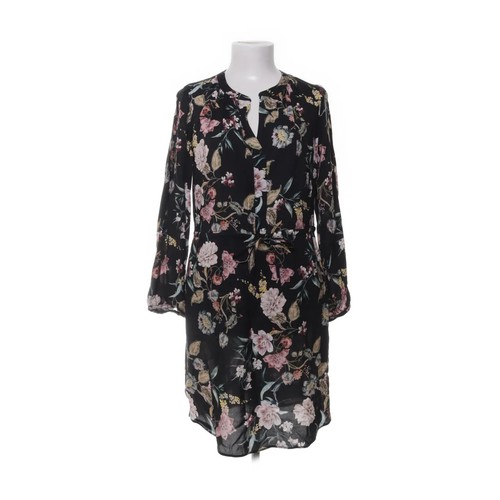 Reserved, Kleid, Größe: 38, Schwarz/Mehrfarbig, Viskose, Blumen, Damen #OiN