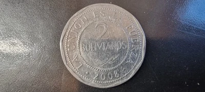 2 bolivianos 2008 - Bolivie - KM# 206.2 - Photo 1/2