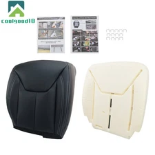 Driver Side Seat Bottom Cover & Foam Pad For Jeep Wrangler 13-17 Black Synthetic