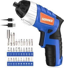 Electric Screwdriver, SORAKO Cordless Screwdriver Rechargeable 4V Max, Power Scr