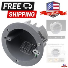 1 Gang Round Old Work Ceiling Box, 4.25” Dia PVC Round Old Work Outlet Box, 1...
