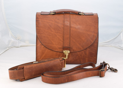 ONA Attache Case Leather-Antique Cognac-One of a Kind Sample