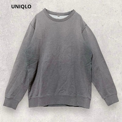 UNIQLO Sweat L 100% Cotton Plain Dull Gray 3821