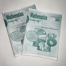 Christian Light Education Math 8 Sunrise Edition Answer Keys 801-810