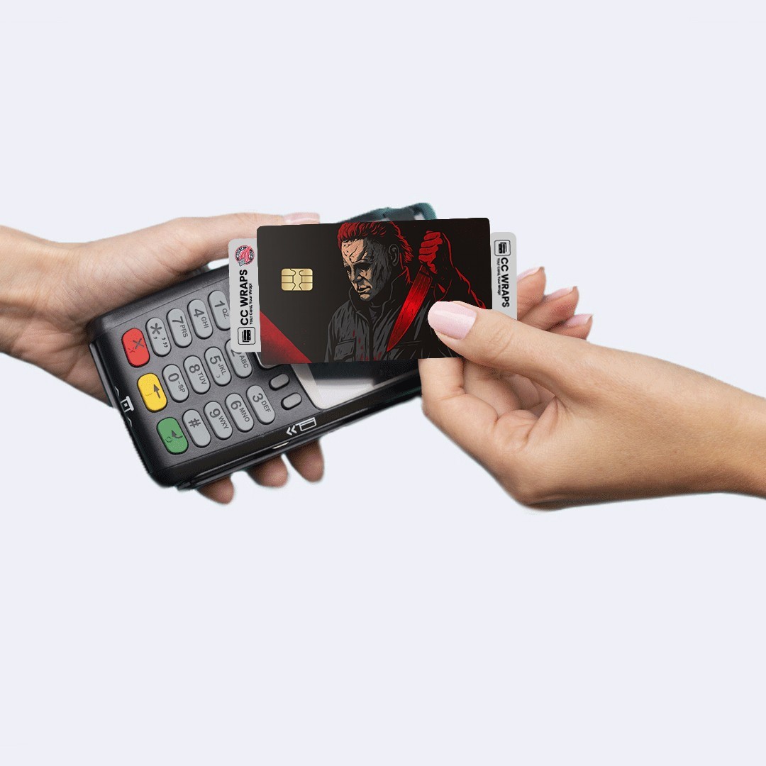 4 Pack Michael Myers Halloween Credit Debit Card Sticker Vinyl Decal Skin Horror