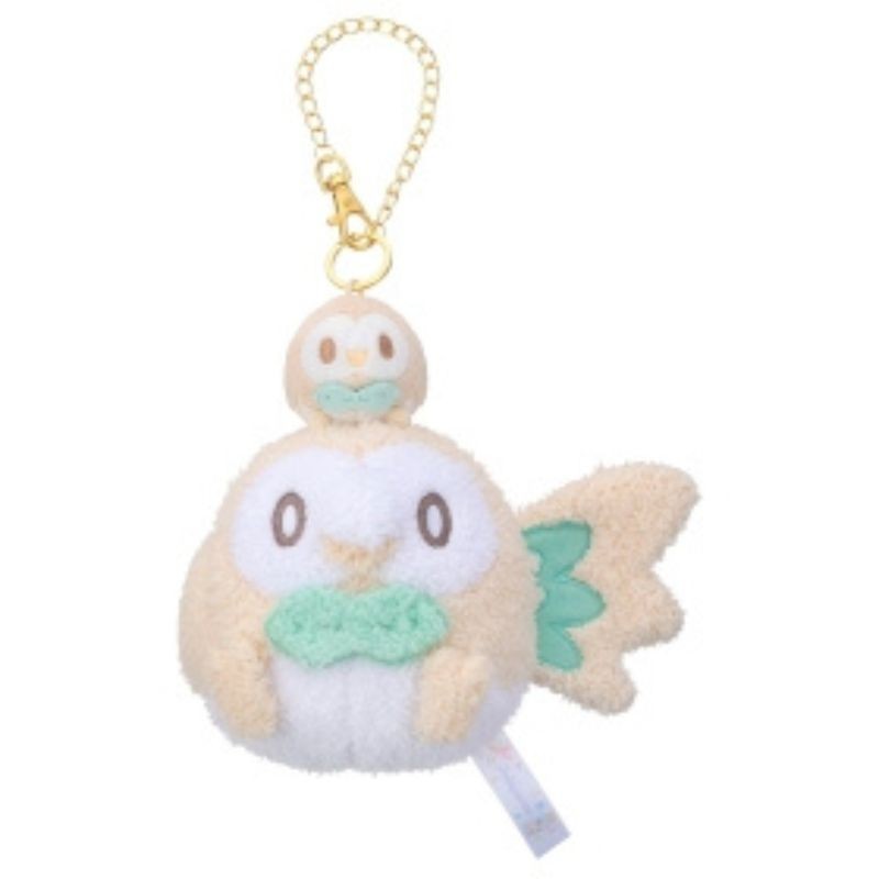 Pokemon Pokepeace Rowlet with Plush Toy Ver. plush Keychain JAPAN OFFICIAL