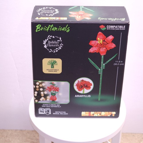 Brickcraft Bricktanicals Amaryllis 102-teiliges Kunststoffset Weihnachten Urlaub Neu - Bild 3 von 4