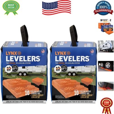 Complete RV Leveling Solution - 22 Lynx Levelers with Carry Bags for Easy Setup