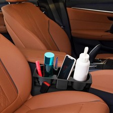 Car Seat Gap Organizer Dual Cup Holder Auto Console Wedge Storage Pocket Black Car Seat Gap Organizer Dual Cup Holder Auto Console Wedge Storage Pocket Black