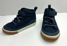 Old Navy 1994 Toddler Boys 6 Canvas Boots, Blue/White - No Lace, H L Strap