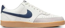 Nike Mens Court Vision Low Sneaker - White/Gum Light Brown, Size 9.5 US