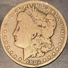 1882-CC MORGAN SILVER DOLLAR/LOW MINTAGE CARSON CITY VG/FINE/ FAST  SHIPPING!
