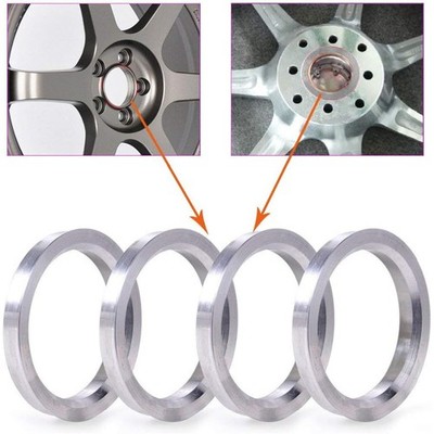 4pcs 72.6mm to 56.1mm Aluminium Alloy Car Hub Centric Rings Wheel Bore Spacer