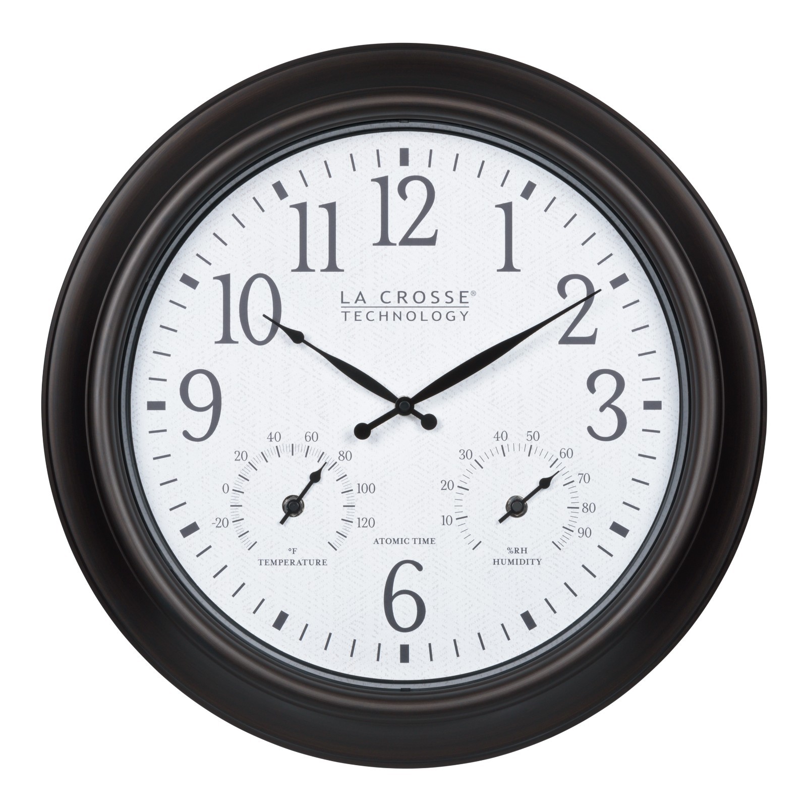 404-89027 La Crosse Technology 18" Indoor/Outdoor Plastic Atomic Wall Clock