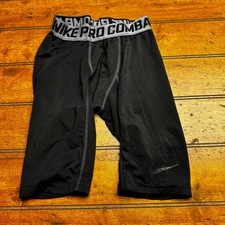 Nike Pro Combat Compression Shorts Mens Small Black Grey Athletic Base Layer
