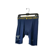 Under Armour Project Rock Compression Shorts Men's Size L Blue NWT 1353900-408