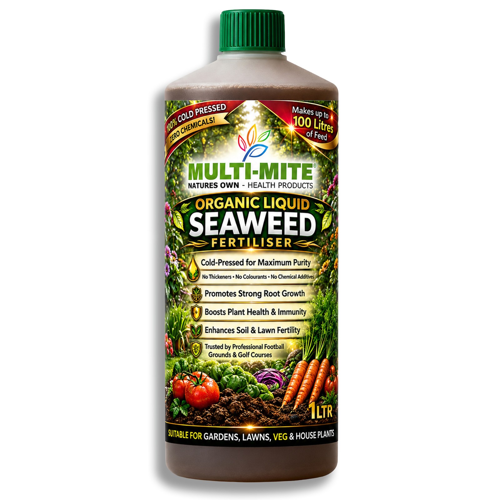 MULTI MITE 1 Ltr  ORGANIC Liquid Seaweed Concentrate ALL Plant FEED Fertiliser