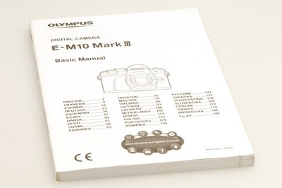Olympus Basic Manual für die OLYMPUS E-M10 Mark III in vielen Sprachen
