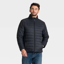 Men's Lightweight Puffer Jacket - Goodfellow & Co Black M