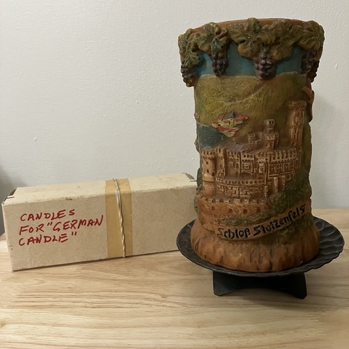 Vtg German Carved Candle Johann Gunter Walldurn Baden Schwarzwälder + 18 Candles