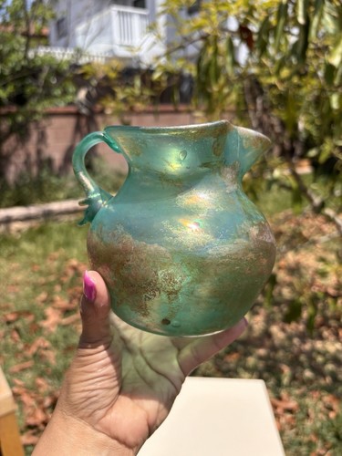 Paolo Rossi Venezia manner hand blown 4.7” pitcher opalescent w/ sticker - Picture 7 of 11