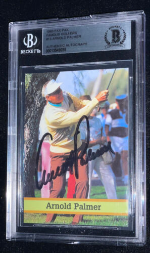 Arnold Palmer 1993 Fax Pax Golf Signed Autographed Rookie Card (RC) BECKETT BGS - Picture 1 of 2
