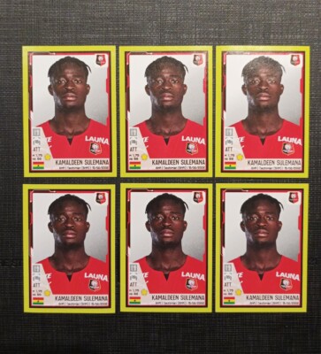 PANINI FOOT 2022 Ligue 1 #405 lot 4 stickers SULEMANA Rookie Stade RENNAIS Kamal