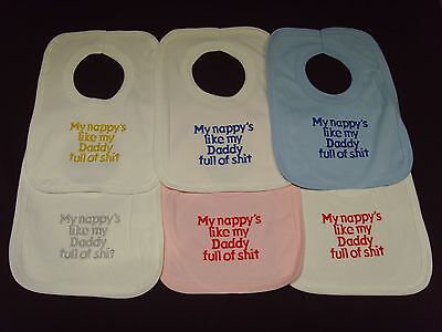 Funny Embroidered Personalised Vest Baby Shower Gift My daddys a T**T