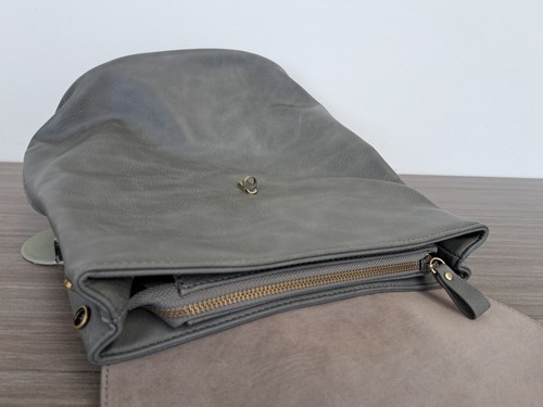 Zaino Joy Susan Colette Vegan in pelle grigio chic viaggio lavoro tutti i giorni nuovo con etichette - Foto 8 di 12