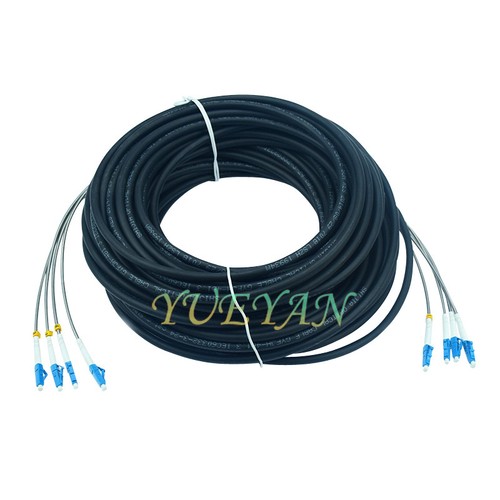 Cable de fibra exterior de campo 150M LC-LC 4 hilos 9/125 cable de conexión de de modo único | eBay