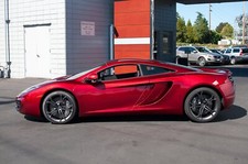 Cars 12c mclaren mp4 supercar color volcano red Desk Mat Stitched