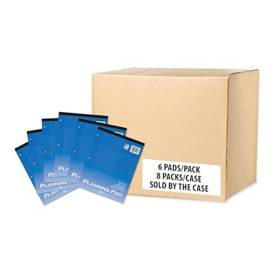 Pack of Graph Ruled Pads, Case of 48, 4x4 Graphed Paper, 3-hole punched, 80 (...