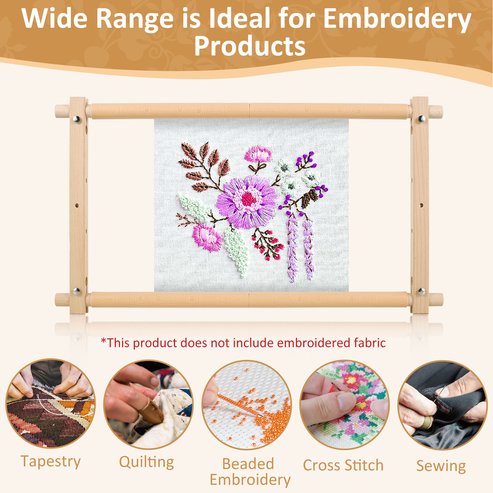 Embroidery Frame Needlepoint Embroidery Tapestry Scroll Frame Wood