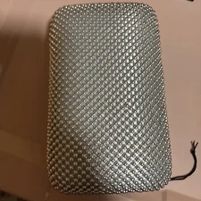 Olga Berg: Natasha Ball Mesh Clutch in Silver (MSRP - $85). Missing Clasp