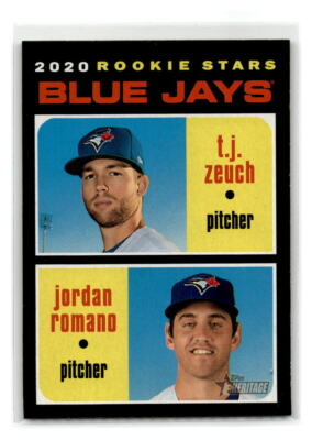 2020 Topps Heritage - #376 - Blue Jays 2020 Rookie Stars Zeuch / Romano RC