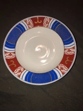 One 1 Fitz Floyd Nishiki Sauce Desert Bowl Dish 5 3/8" Blue Rust Gold 1975