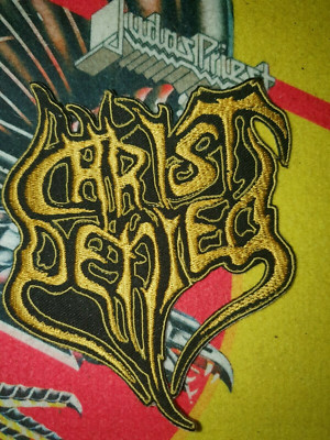 Christ Denied Shape Patch Gestickt Brutal Death Metal Devourment Repulsion Hate