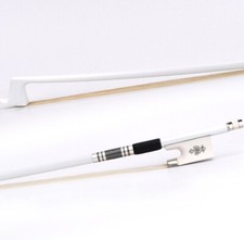 Pro Master White Color Carbon Fiber Violin Bow 4/4 White Fleur-de-Lys Frog Stiff